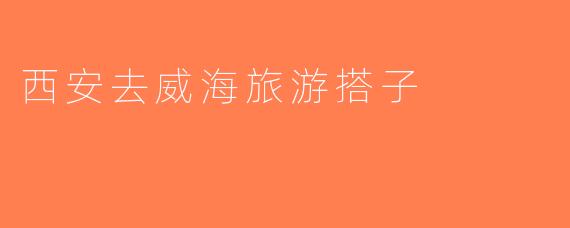 西安去威海旅游搭子