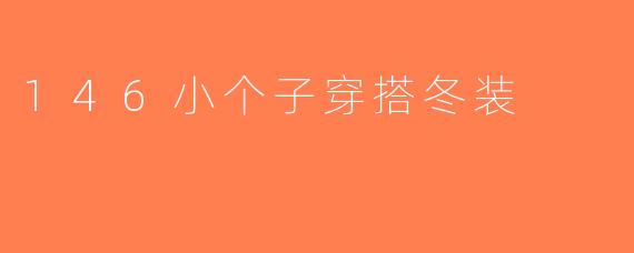 146小个子穿搭冬装
