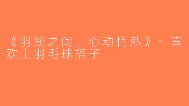 《羽线之间，心动悄然》-喜欢上羽毛球搭子
