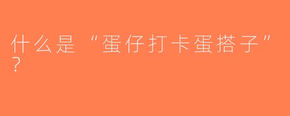什么是“蛋仔打卡蛋搭子”？