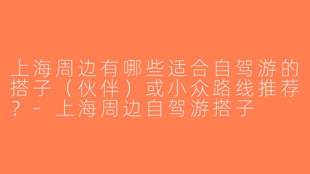 上海周边有哪些适合自驾游的搭子（伙伴）或小众路线推荐？-上海周边自驾游搭子