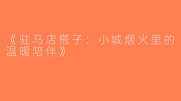 《驻马店搭子：小城烟火里的温暖陪伴》