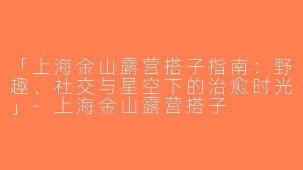「上海金山露营搭子指南：野趣、社交与星空下的治愈时光」-上海金山露营搭子