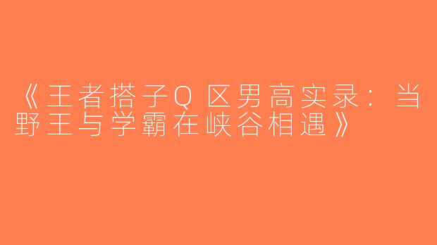 《王者搭子Q区男高实录：当野王与学霸在峡谷相遇》