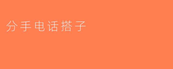 分手电话搭子