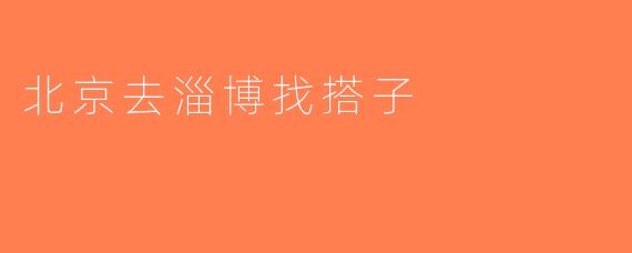 北京去淄博找搭子