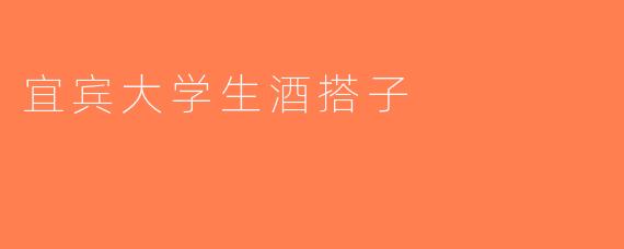 宜宾大学生酒搭子