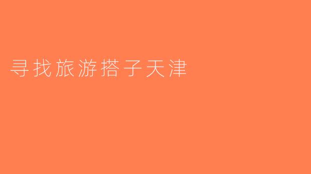 寻找旅游搭子天津