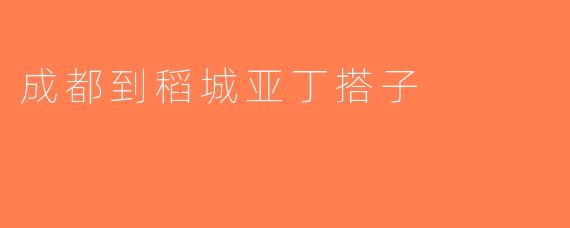 成都到稻城亚丁搭子