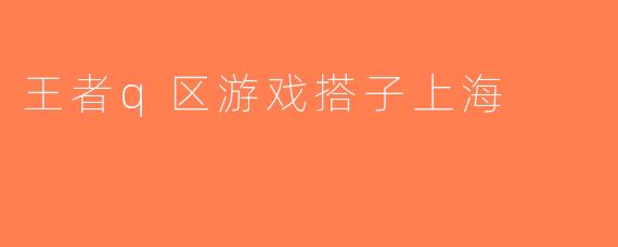 王者q区游戏搭子上海