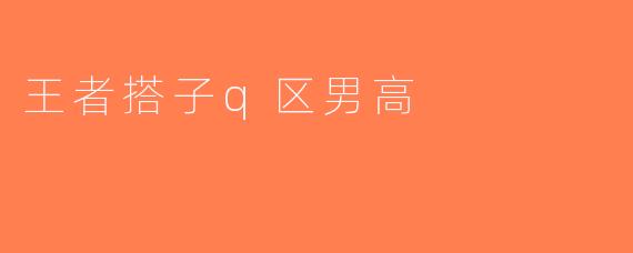 王者搭子q区男高