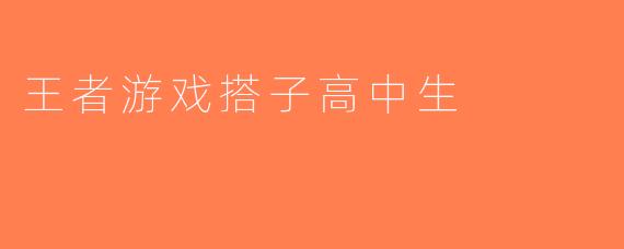 王者游戏搭子高中生