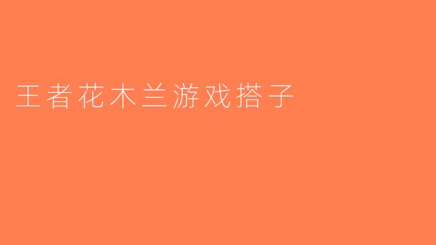 王者花木兰游戏搭子