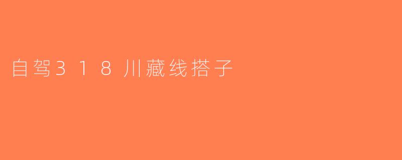 自驾318川藏线搭子