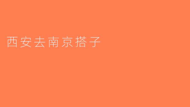 西安去南京搭子