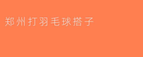 郑州打羽毛球搭子