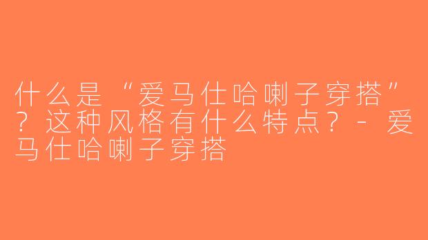 什么是“爱马仕哈喇子穿搭”？这种风格有什么特点？-爱马仕哈喇子穿搭