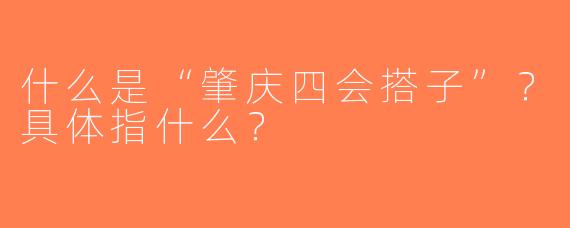 什么是“肇庆四会搭子”？具体指什么？