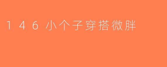 146小个子穿搭微胖