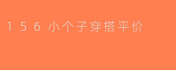 156小个子穿搭平价