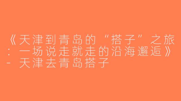 《天津到青岛的“搭子”之旅：一场说走就走的沿海邂逅》-天津去青岛搭子
