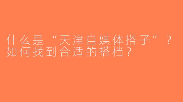 什么是“天津自媒体搭子”？如何找到合适的搭档？