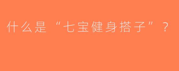 什么是“七宝健身搭子”？