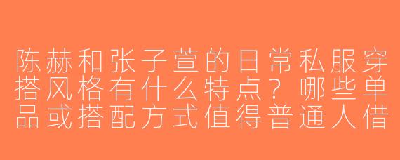 陈赫和张子萱的日常私服穿搭风格有什么特点？哪些单品或搭配方式值得普通人借鉴？
