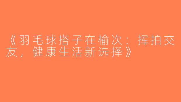 《羽毛球搭子在榆次：挥拍交友，健康生活新选择》