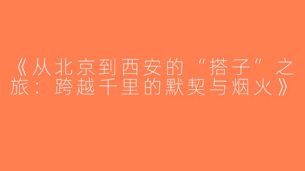 《从北京到西安的“搭子”之旅：跨越千里的默契与烟火》