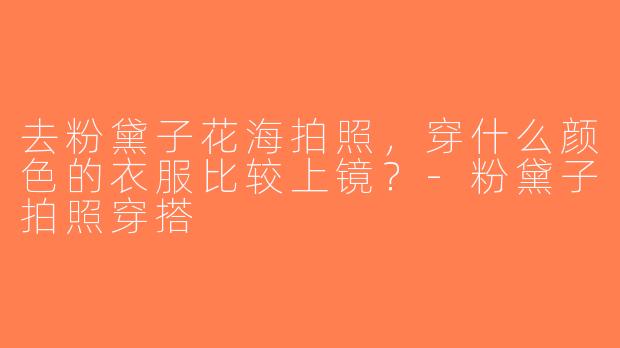 去粉黛子花海拍照，穿什么颜色的衣服比较上镜？-粉黛子拍照穿搭