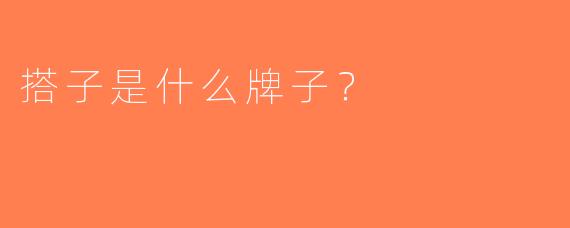 搭子是什么牌子？