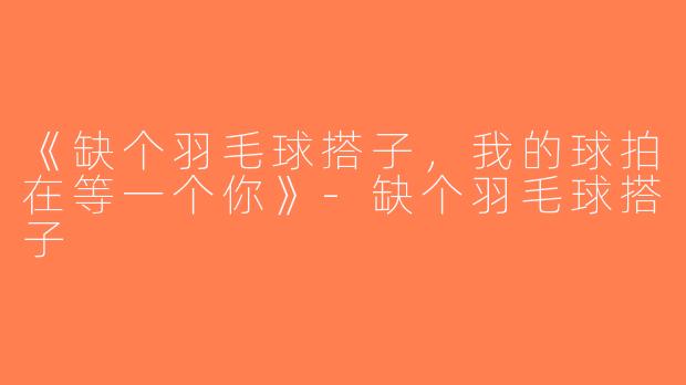 《缺个羽毛球搭子，我的球拍在等一个你》-缺个羽毛球搭子