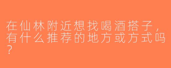 在仙林附近想找喝酒搭子，有什么推荐的地方或方式吗？