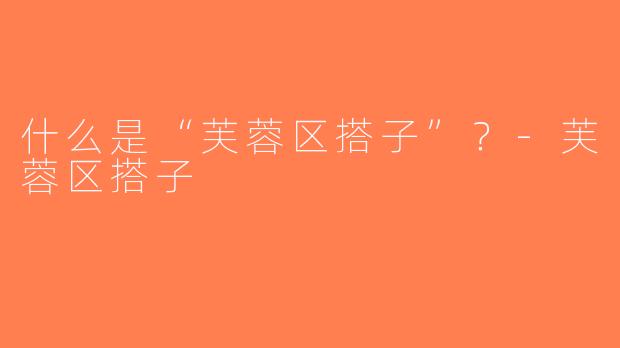 什么是“芙蓉区搭子”？-芙蓉区搭子