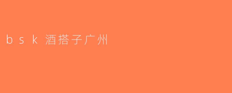 bsk酒搭子广州