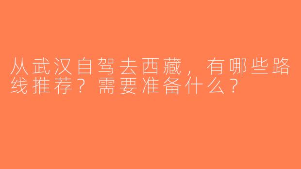 从武汉自驾去西藏，有哪些路线推荐？需要准备什么？