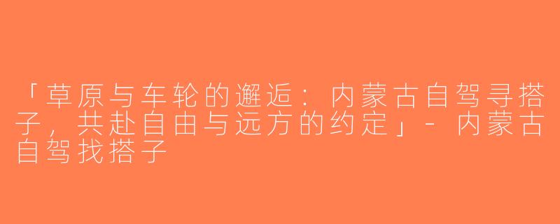 「草原与车轮的邂逅：内蒙古自驾寻搭子，共赴自由与远方的约定」-内蒙古自驾找搭子