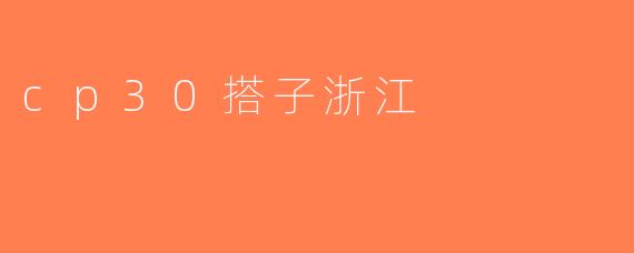 cp30搭子浙江