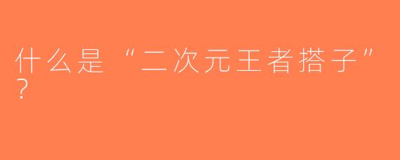 什么是“二次元王者搭子”？