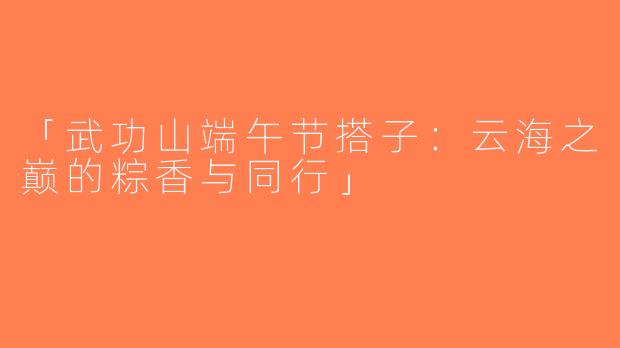 「武功山端午节搭子：云海之巅的粽香与同行」