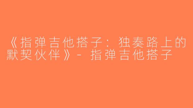 《指弹吉他搭子：独奏路上的默契伙伴》-指弹吉他搭子