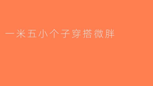一米五小个子穿搭微胖