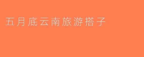 五月底云南旅游搭子