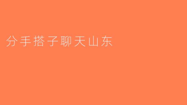 分手搭子聊天山东