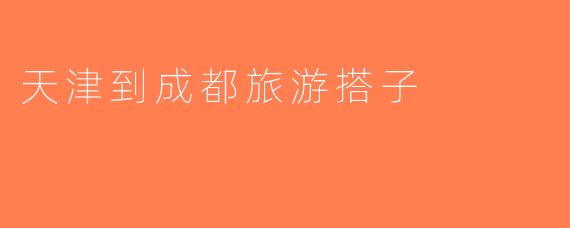天津到成都旅游搭子