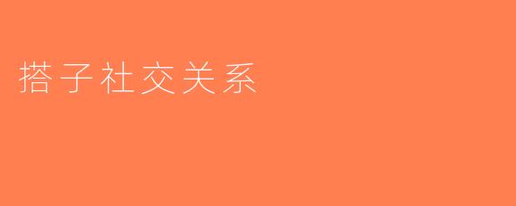 搭子社交关系