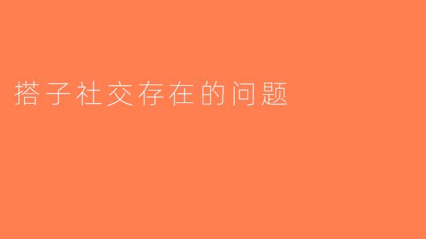 搭子社交存在的问题