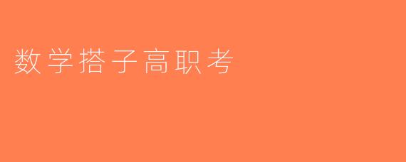 数学搭子高职考
