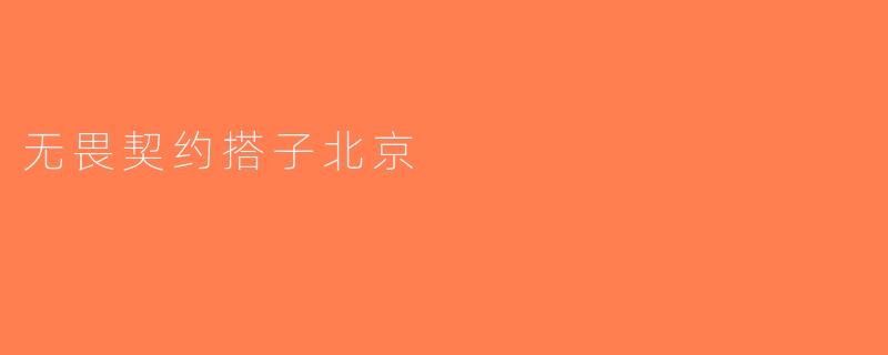 无畏契约搭子北京